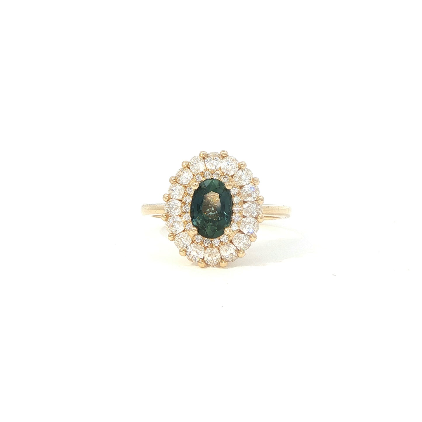 Montana Sapphire White Diamonds (The Twin Blossom)