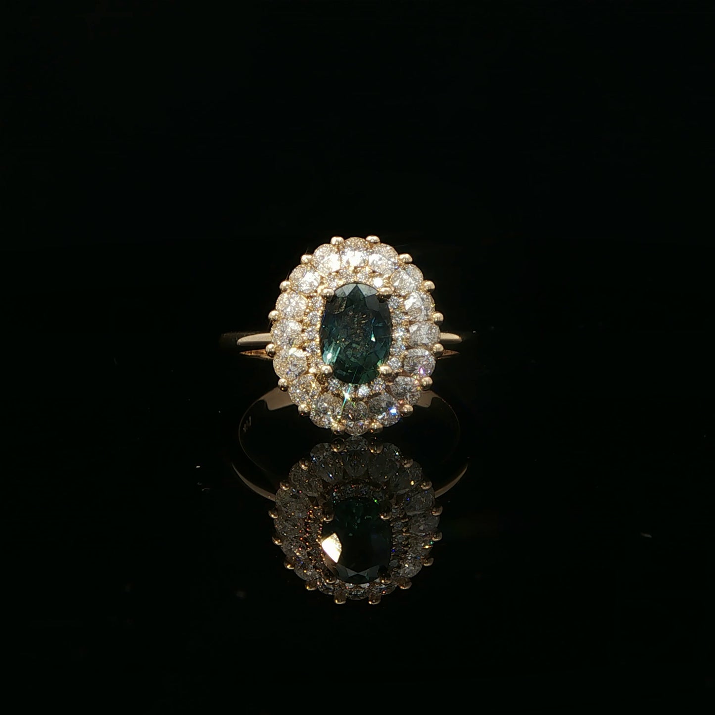 Montana Sapphire White Diamonds (The Twin Blossom)