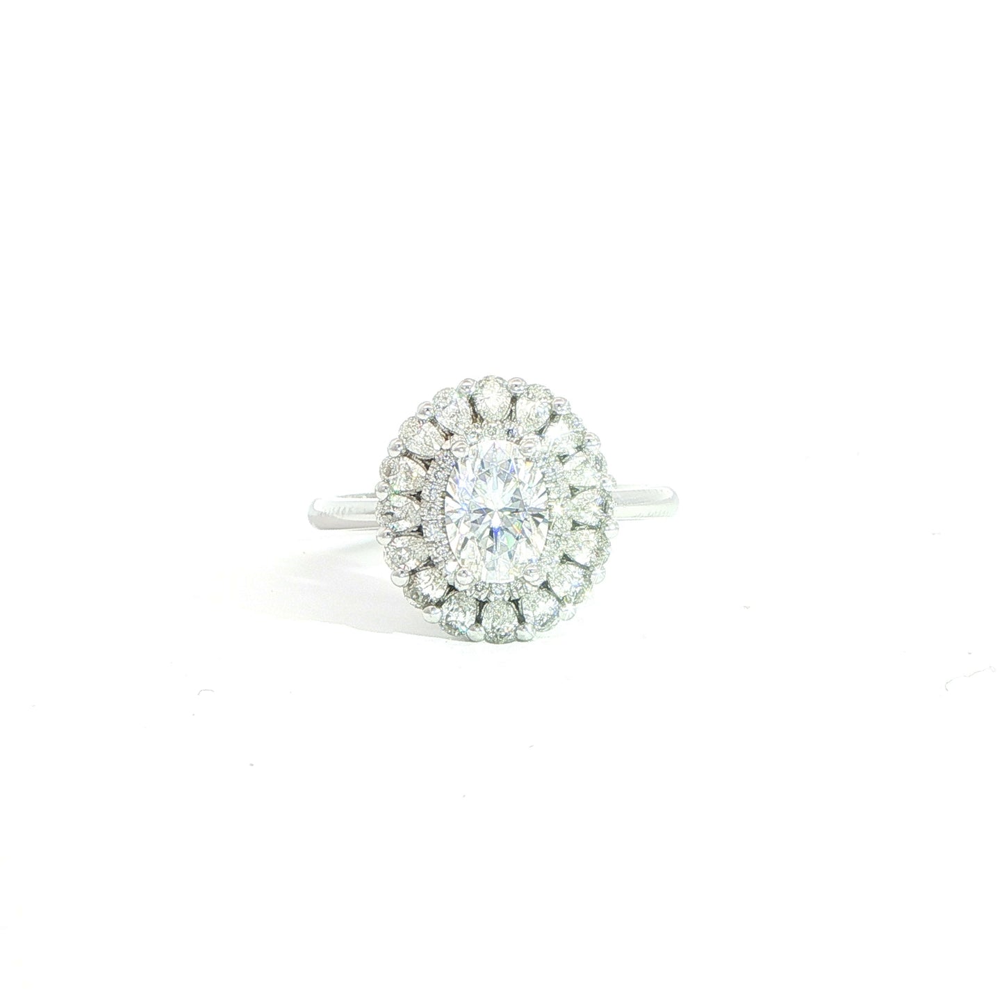 Forever One Moissanite White Diamonds (The Twin Blossom)