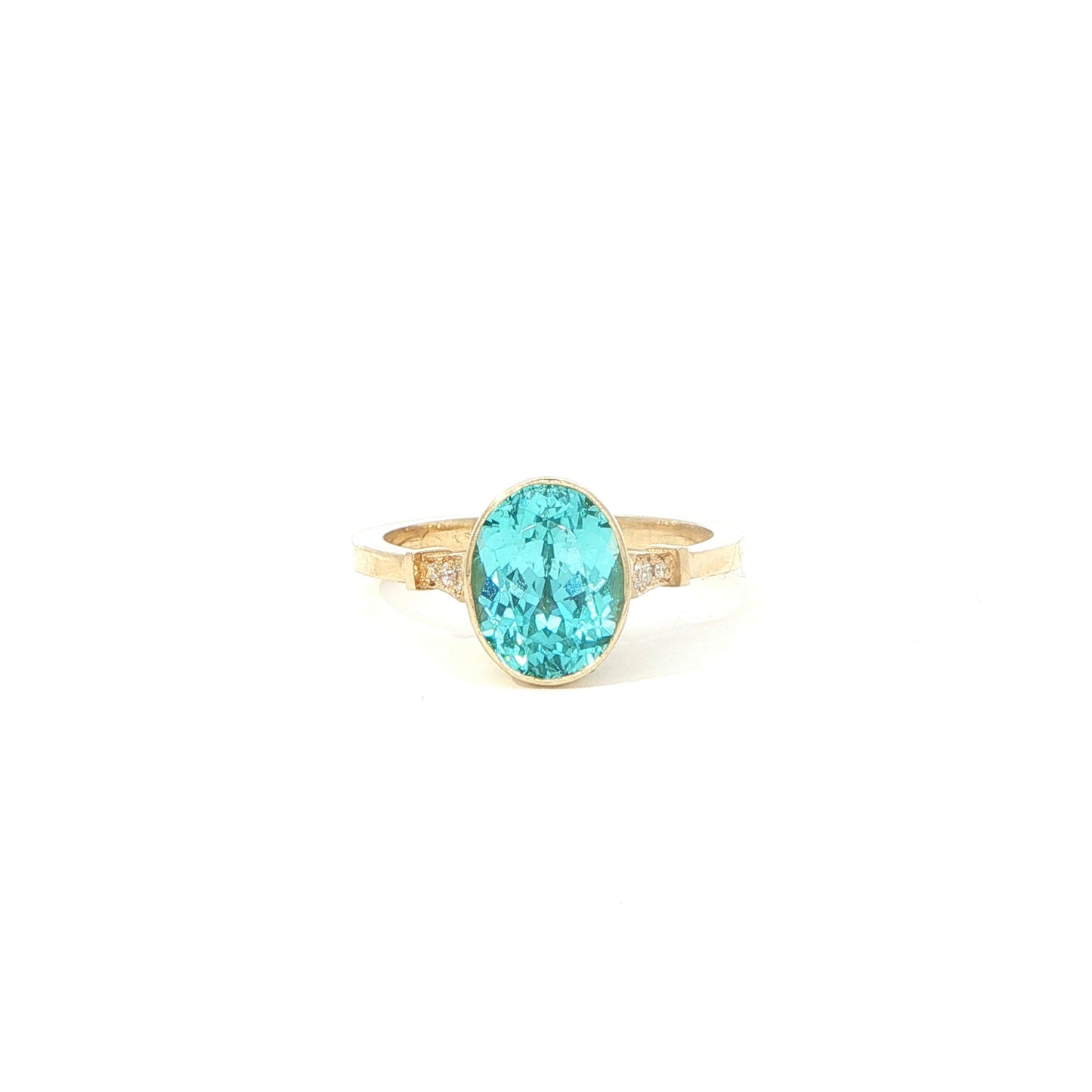 Paraiba Tourmaline White Diamonds (Oval Nova)