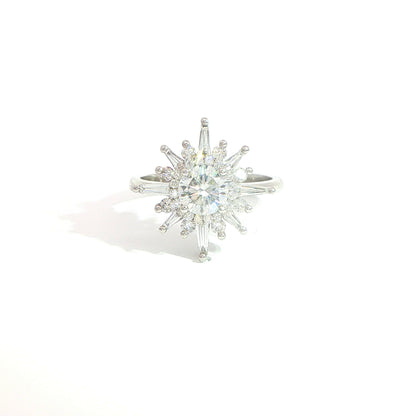 Forever One Moissanite and Diamonds (Solara Crest)