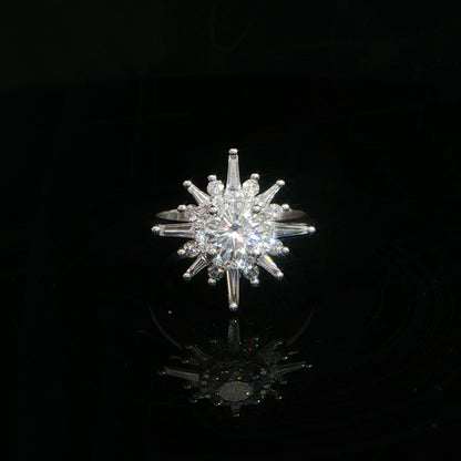 Forever One Moissanite and Diamonds (Solara Crest)