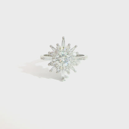 Forever One Moissanite and Diamonds (Solara Crest)