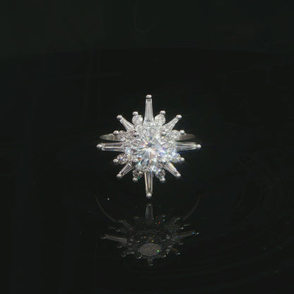 Forever One Moissanite and Diamonds (Solara Crest)