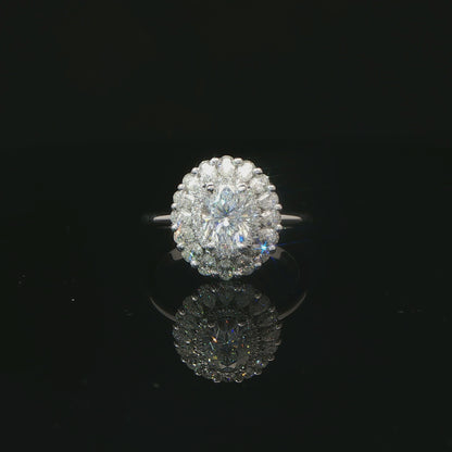 Forever One Moissanite White Diamonds (The Twin Blossom)